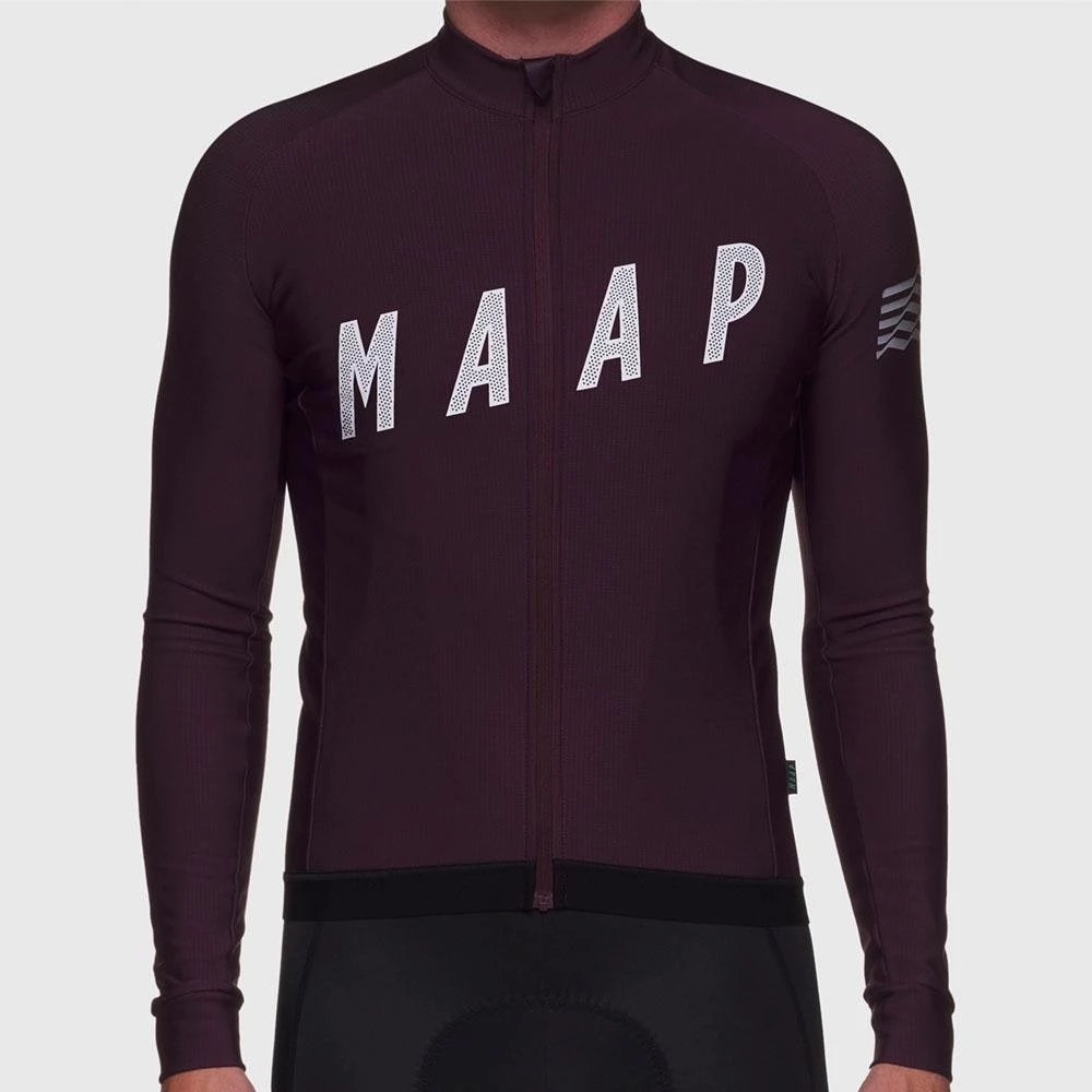 MAAP 2021 Spring Summer Men Long Sleeve Cycling Jersey Top Q