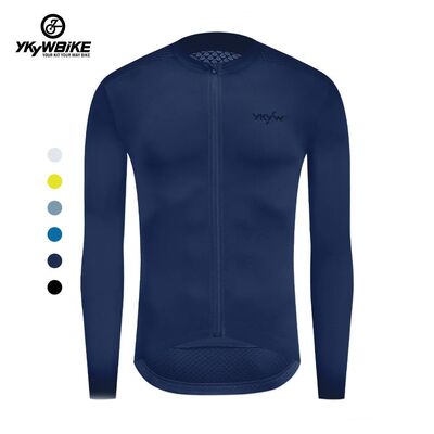 YKYW Long Sleeve Cycling Jersey For Men Bicycle Racing Shirt