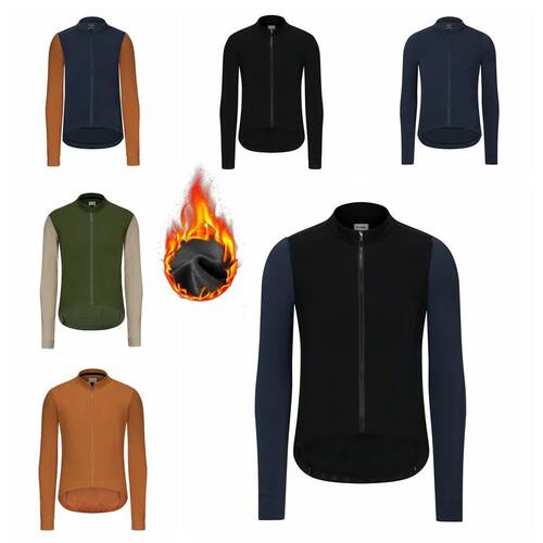 Rsantce 2024 Men's Winter Thermal Fleece Cycling Jersey Top