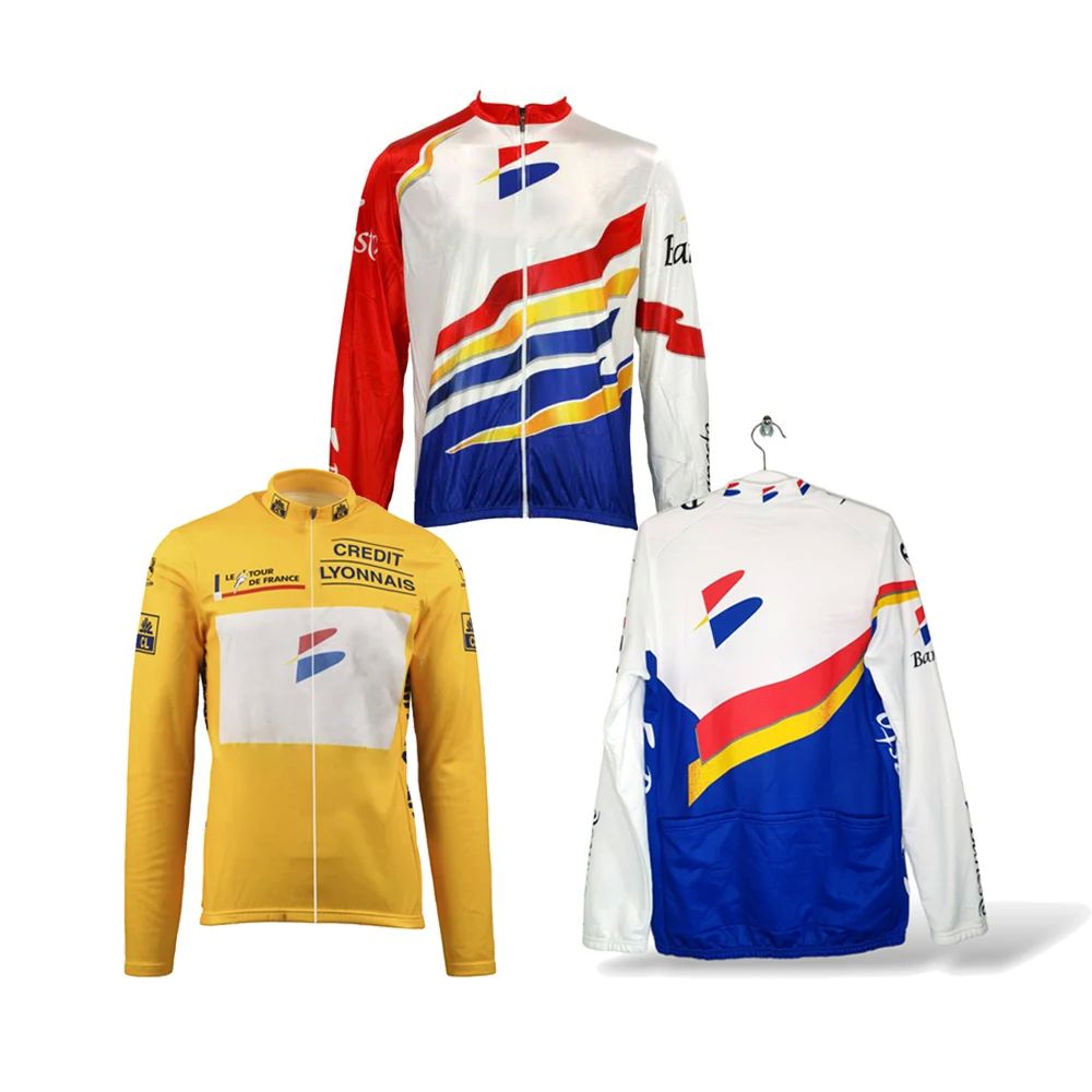 Jersey de ciclismo Retro para hombre, ropa de manga larga de