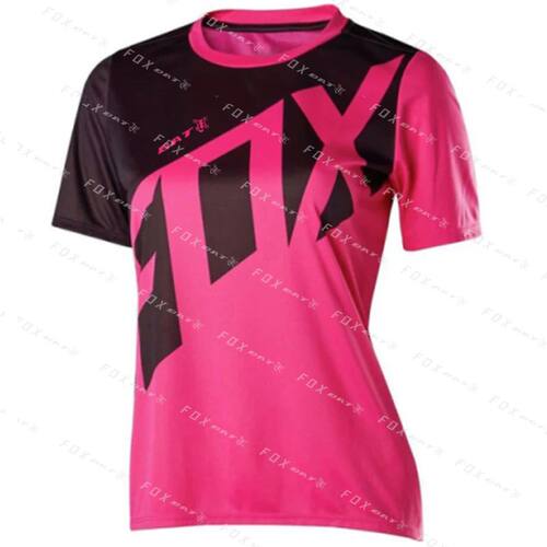 Camiseta de manga corta de ciclismo para mujer, Jersey trans