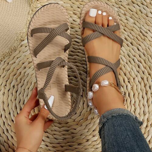 Women Fashion Flats Open Toe Sandals Comfortable Casual Shoe