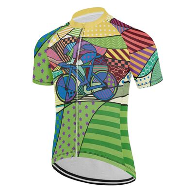 Ropa de ciclismo para hombre, camisa divertida de manga cort