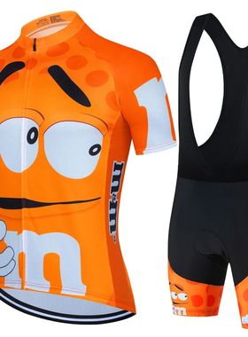 Conjunto de ropa de ciclismo con dibujos animados para hombr