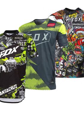 Rvouei Fox-Camiseta para motocicleta Enduro, camisa transpir