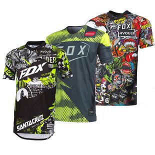 Rvouei Fox-Camiseta para motocicleta Enduro, camisa transpir