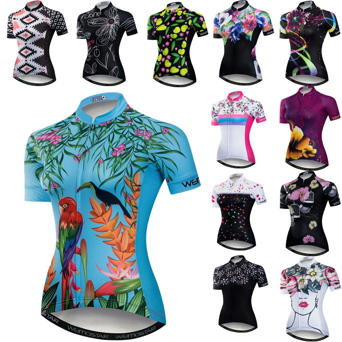 Maillot de Ciclismo para mujer, camiseta de manga corta para