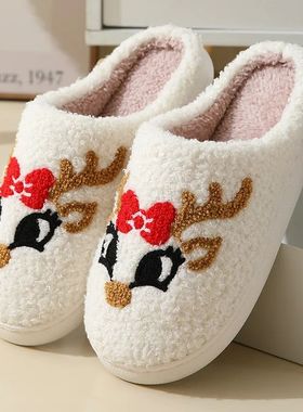 Comwarm Curly Plush Warm Slippers For Women Fluffy Fuzzy Sof
