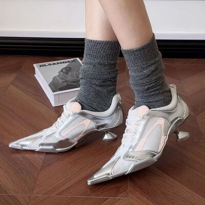 2025 latest mesh unique style patchwork reflective sneakers