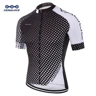 KEMALOCE Cycling Jersey Coolmax Plain MTB Equipment Retro Pr