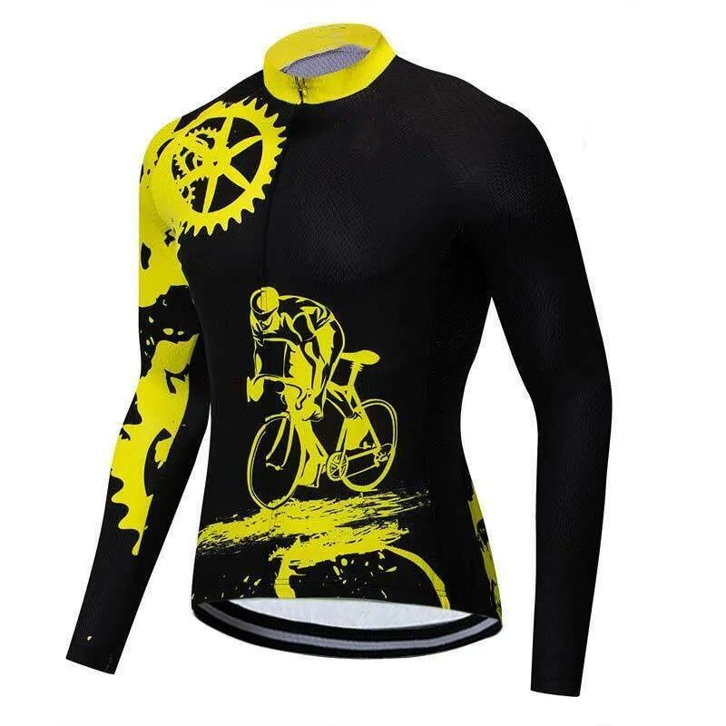 Ropa de ciclismo de monta?a para hombre, Jersey de manga lar
