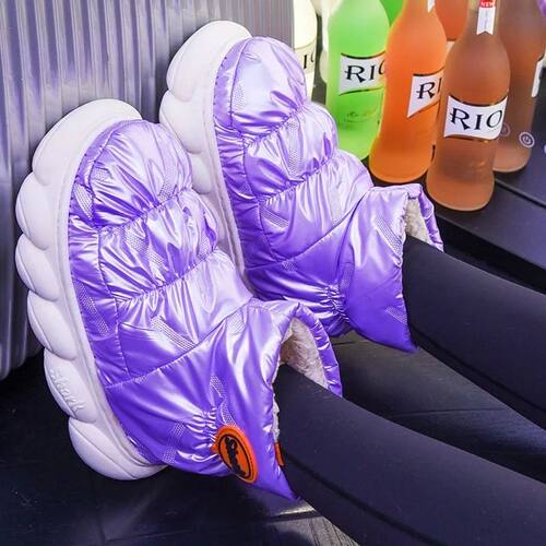 Winter Slippers Warm High Top Cotton Shoes For Women Waterpr