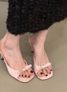 Slipper Mules Low High Heels Shoes   Summer Best Street Look