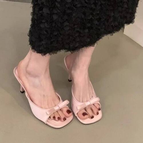Slipper Mules Low High Heels Shoes   Summer Best Street Look
