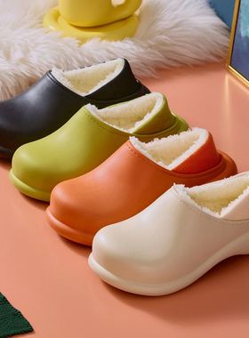 Comwarm New Slippers Women Winter Soft Fluffy Waterproof Cot
