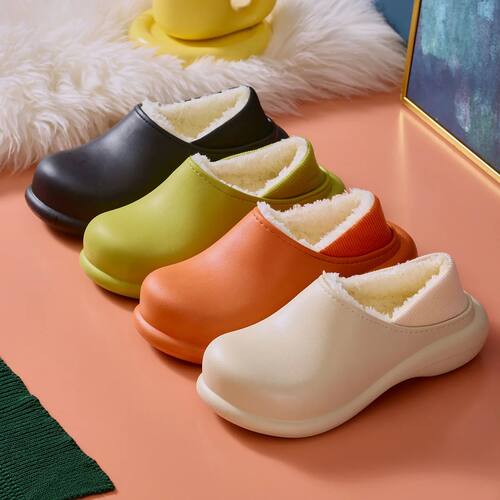 Comwarm New Slippers Women Winter Soft Fluffy Waterproof Cot