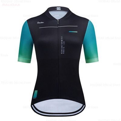 Raudax-Ropa de Ciclismo para mujer, maillot de manga corta p
