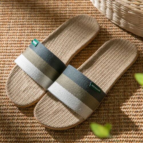 Fabric Unisex Slippers Summer Slip-On Home Slippers Breathab