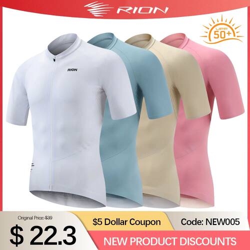 RION-Camiseta de ciclismo para hombre, Camisa ajustada para