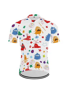 Ropa de ciclismo con dibujos animados para hombre, camiseta