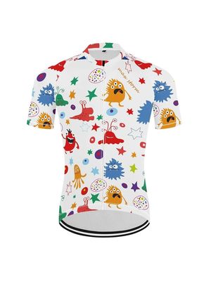 Ropa de ciclismo con dibujos animados para hombre, camiseta