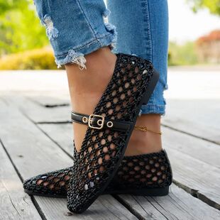 Roman-style Woven and Hollowed-out Mary Jane Women's Shoes 2