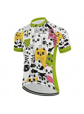 Camiseta de manga corta con estampado de dibujos animados pa