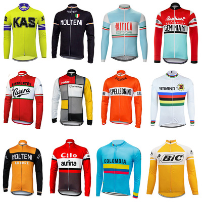 New team cycling jersey man long sleeve bike wear thin Outdo