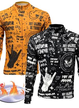 Camiseta térmica de manga larga para ciclismo, ropa fina pa