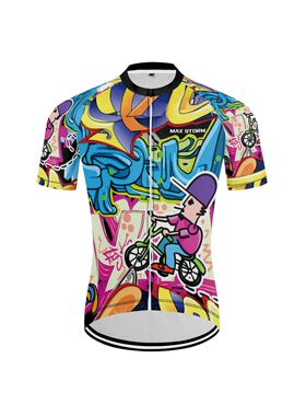 Ropa de ciclismo con dibujos animados para hombre, camisa di