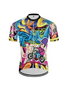 Ropa de ciclismo con dibujos animados para hombre, camisa di