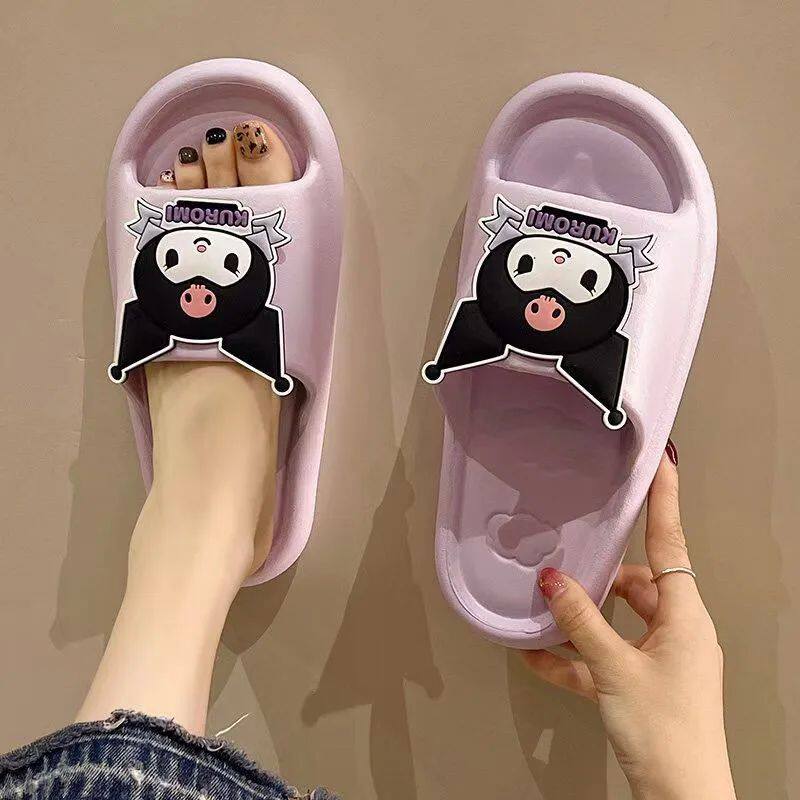 Soft EVA Sole Cartoon Cute Slippers Comfortable Thick Kuromi