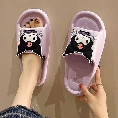 Soft EVA Sole Cartoon Cute Slippers Comfortable Thick Kuromi