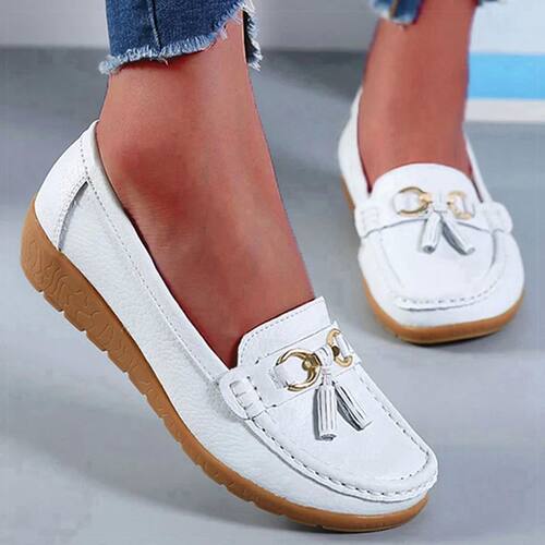Genuine Leather Women Flats Fashion Casual Women Shoe Moccas