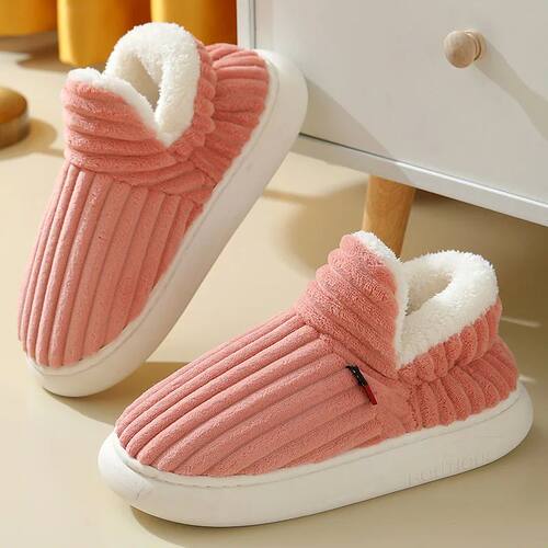 2024 Fashion Couple Winter Warm Plush Slippers Thick Sole No
