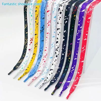 Colorful Splash Ink AF1 Shoelaces Women Gilding Men Red Blac