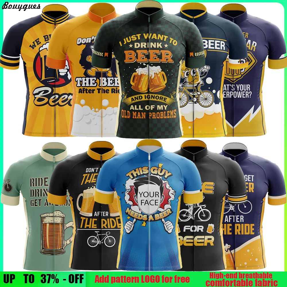Camiseta de Ciclismo de cerveza para hombre, Maillot de bici