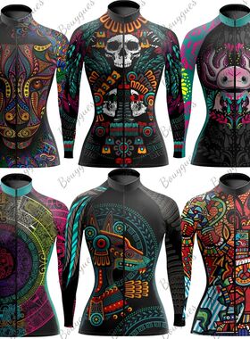 Camiseta de Ciclismo de manga larga para hombre y mujer, Jer