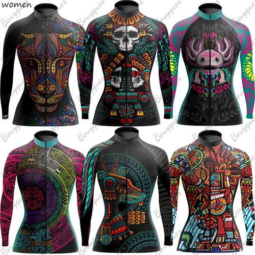 Camiseta de Ciclismo de manga larga para hombre y mujer, Jer