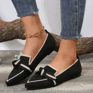 Women's Ballet Flats Casual Shoes Low Heel Retro Women's Sne