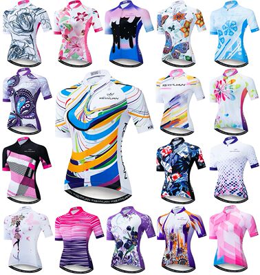 KEYIYUAN-Camiseta de ciclismo para mujer, Maillot de manga c