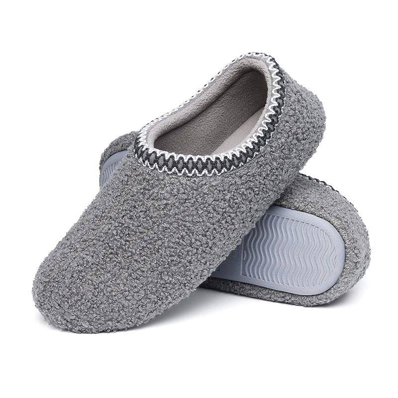 Shevalues Indoor Flat Fuzzy Slippers Women Winter Slippers C