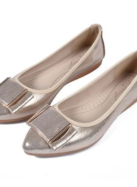 2023 new spring and autumn single shoes flat scoop shoes rou