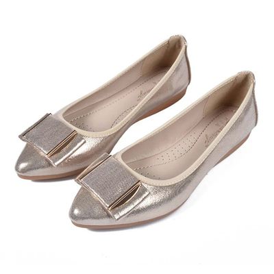 2023 new spring and autumn single shoes flat scoop shoes rou