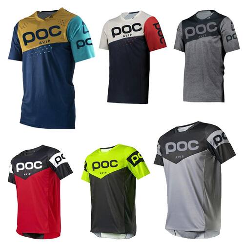 Camiseta de manga corta de ciclismo para hombre, jersey poc