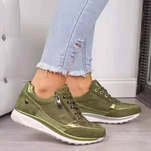 New Women's Wedge Sneakers Lightweight Womens Vulcanized Sho