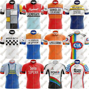 Camiseta de ciclismo Retro para hombre, Maillot reflectante