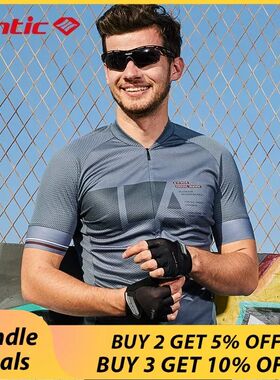 Santic-camisetas de ciclismo para hombre, ropa deportiva de