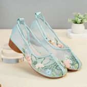 style Shoes Summer Lace ethnic thin Mesh new casual flats