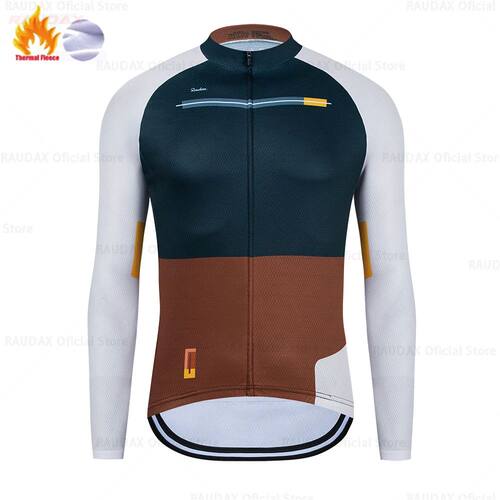 Raudax-ropa térmica de lana para ciclismo, Jersey deportivo